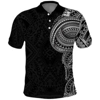 Traditional Polynesian Art Tattoos Polo Shirt Black Color - Polynesian Pride