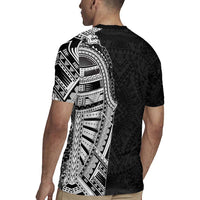 Traditional Polynesian Art Tattoos Rugby Jersey Black Color - Polynesian Pride