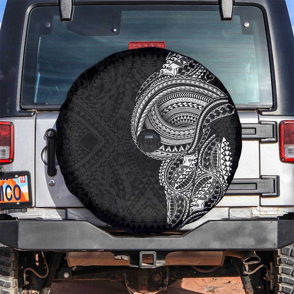 Traditional Polynesian Art Tattoos Spare Tire Cover Black Color - Polynesian Pride