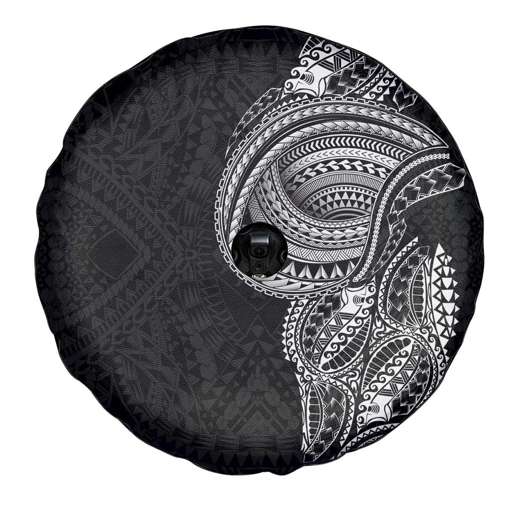 Traditional Polynesian Art Tattoos Spare Tire Cover Black Color - Polynesian Pride