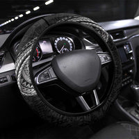 Traditional Polynesian Art Tattoos Steering Wheel Cover Black Color - Polynesian Pride