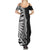 Traditional Polynesian Art Tattoos Summer Maxi Dress Black Color - Polynesian Pride