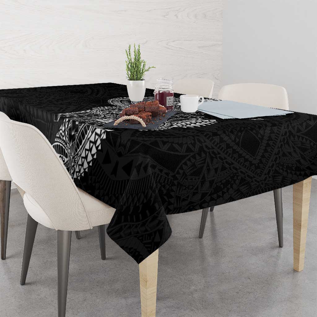 Traditional Polynesian Art Tattoos Tablecloth Black Color - Polynesian Pride