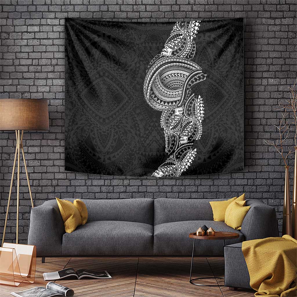 Traditional Polynesian Art Tattoos Tapestry Black Color - Polynesian Pride