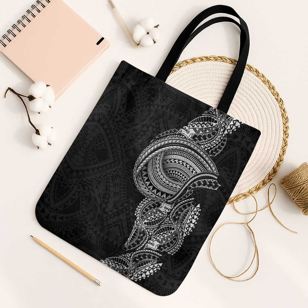 Traditional Polynesian Art Tattoos Tote Bag Black Color - Polynesian Pride
