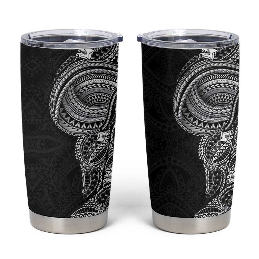 Traditional Polynesian Art Tattoos Tumbler Cup Black Color - Polynesian Pride