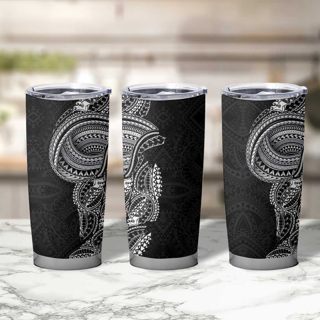 Traditional Polynesian Art Tattoos Tumbler Cup Black Color - Polynesian Pride