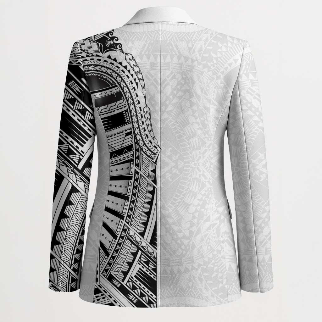 Traditional Polynesian Art Tattoos Blazer White Color - Polynesian Pride