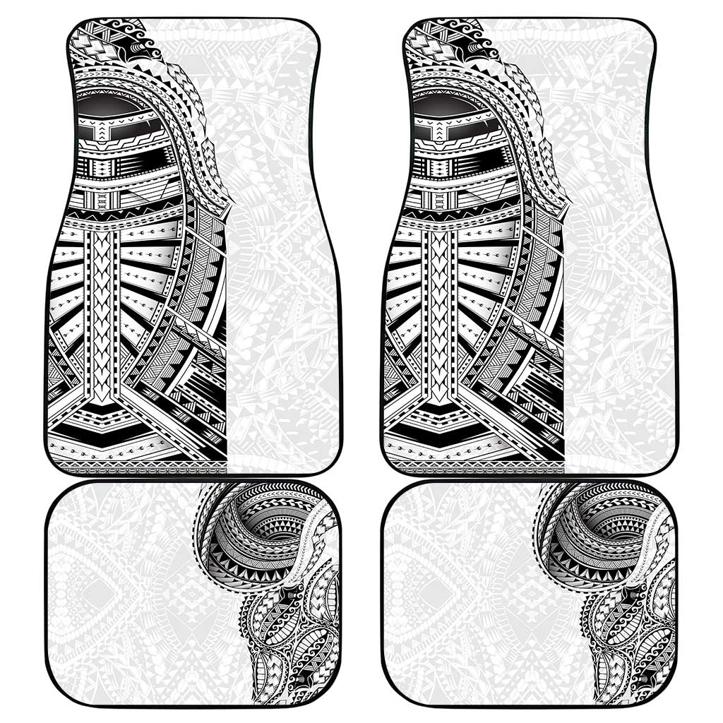 Traditional Polynesian Art Tattoos Car Mats White Color - Polynesian Pride