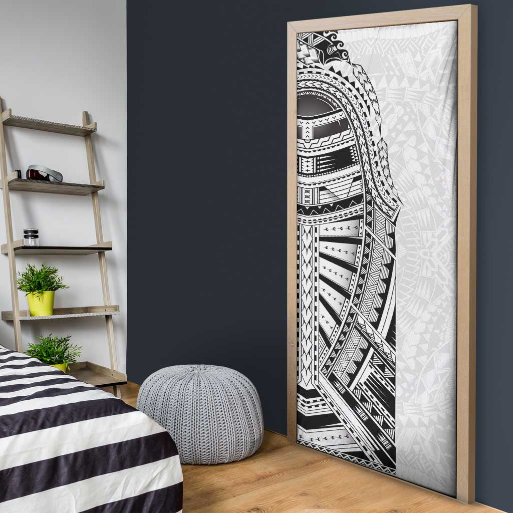 Traditional Polynesian Art Tattoos Door Cover White Color - Polynesian Pride
