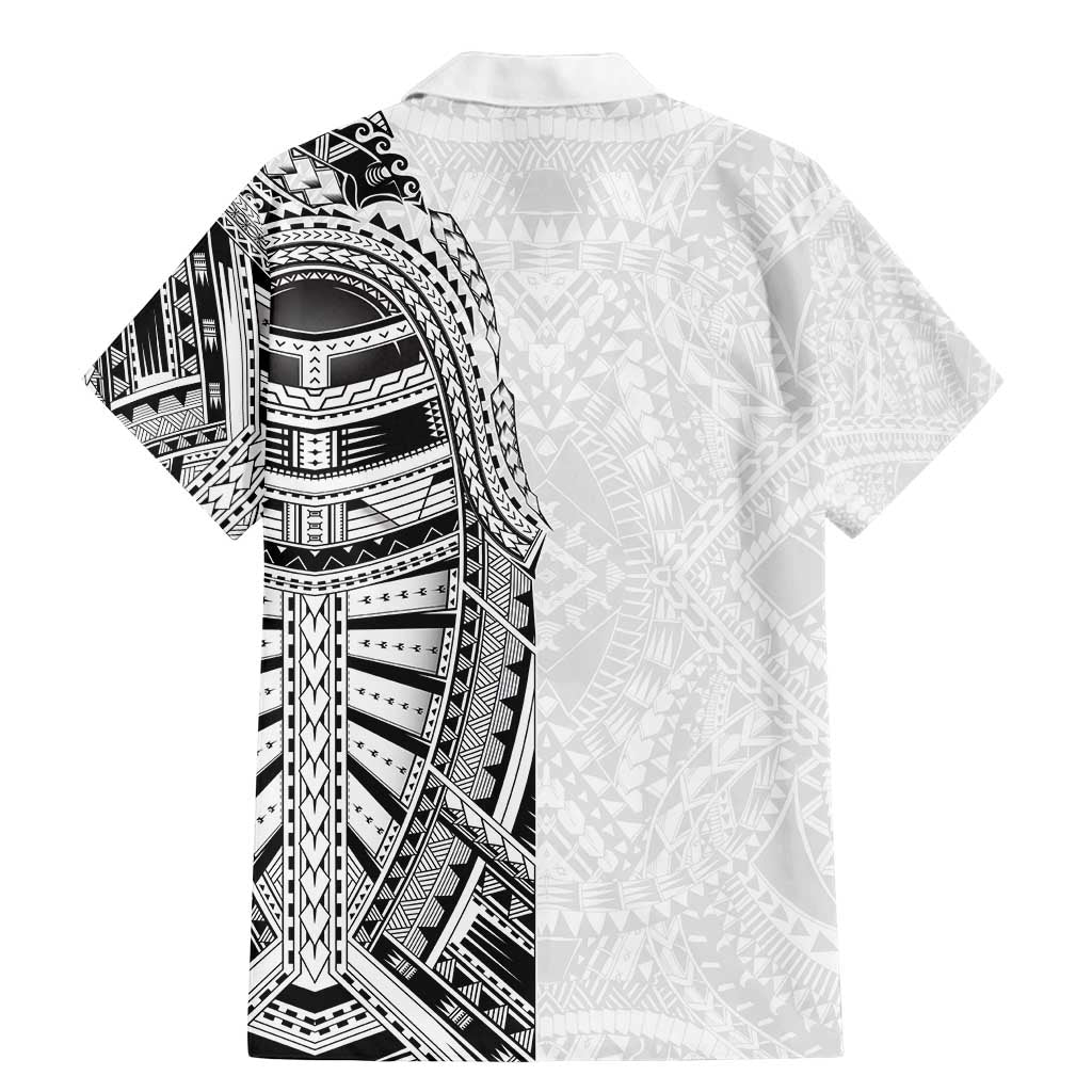 Traditional Polynesian Art Tattoos Family Matching Mermaid Dress and Hawaiian Shirt White Color LT03 - Polynesian Pride