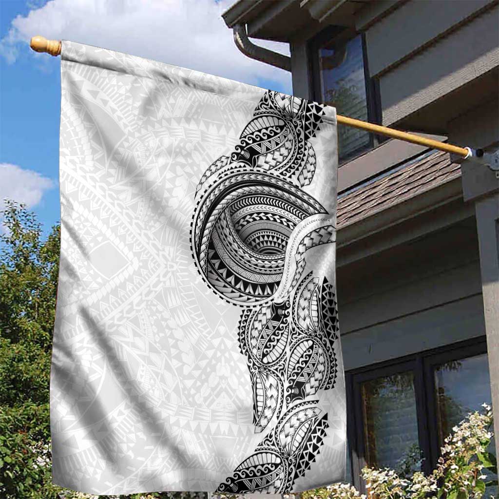 Traditional Polynesian Art Tattoos Garden Flag White Color - Polynesian Pride