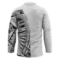 Traditional Polynesian Art Tattoos Hockey Jersey White Color - Polynesian Pride