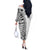 Traditional Polynesian Art Tattoos Off The Shoulder Long Sleeve Dress White Color - Polynesian Pride