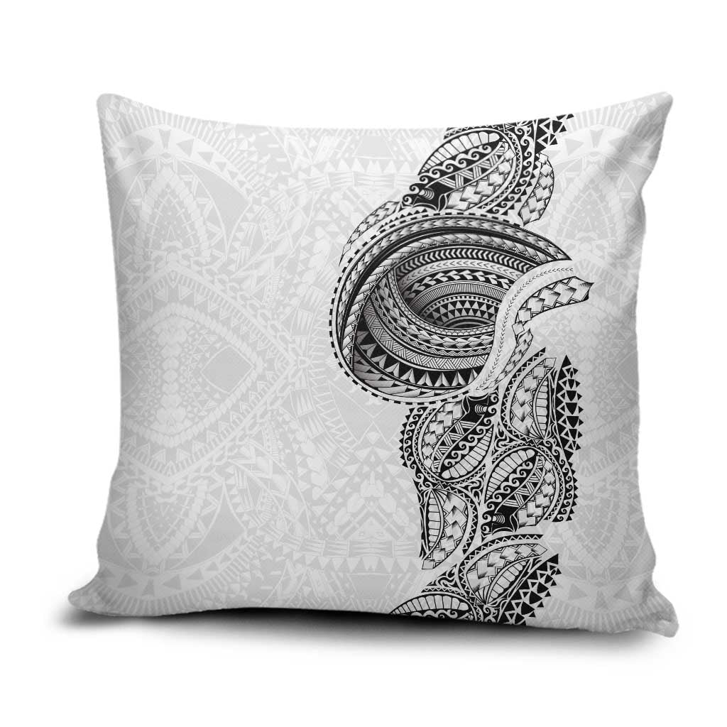 Traditional Polynesian Art Tattoos Pillow Cover White Color - Polynesian Pride