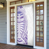 Traditional Polynesian Art Tattoos Door Cover Purple Color - Polynesian Pride