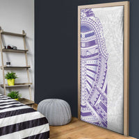 Traditional Polynesian Art Tattoos Door Cover Purple Color - Polynesian Pride