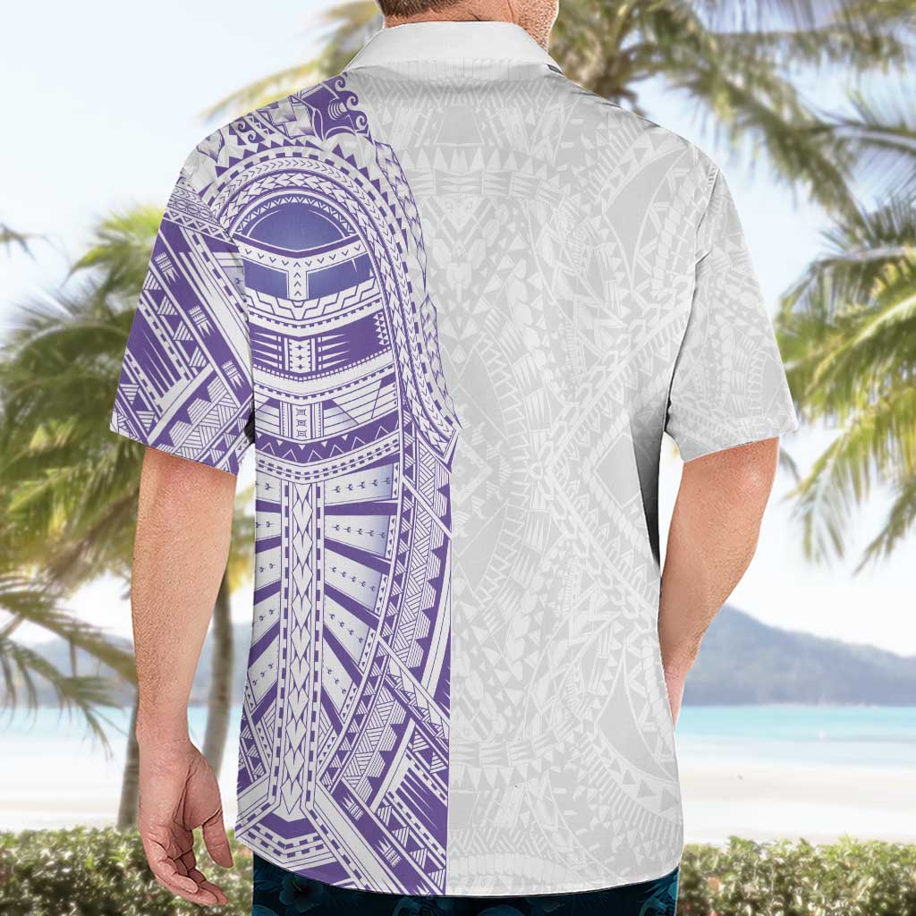 Traditional Polynesian Art Tattoos Hawaiian Shirt Purple Color - Polynesian Pride