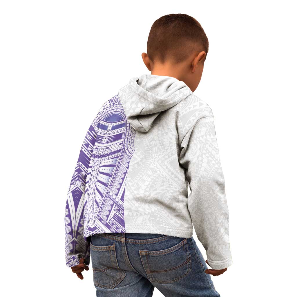 Traditional Polynesian Art Tattoos Kid Hoodie Purple Color - Polynesian Pride