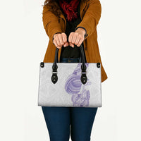 Traditional Polynesian Art Tattoos Leather Bag Purple Color - Polynesian Pride
