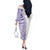 Traditional Polynesian Art Tattoos Off The Shoulder Long Sleeve Dress Purple Color - Polynesian Pride
