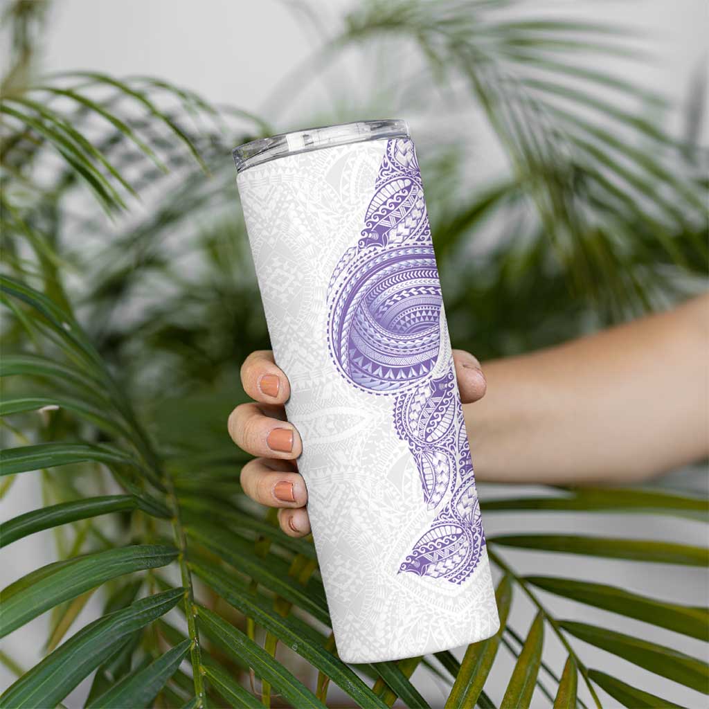 Traditional Polynesian Art Tattoos Skinny Tumbler Purple Color - Polynesian Pride