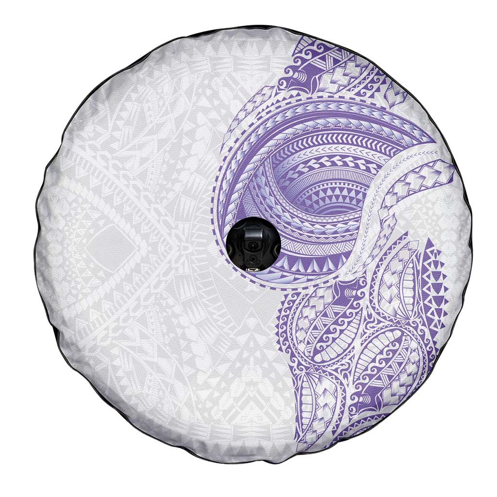 Traditional Polynesian Art Tattoos Spare Tire Cover Purple Color - Polynesian Pride