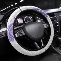 Traditional Polynesian Art Tattoos Steering Wheel Cover Purple Color - Polynesian Pride