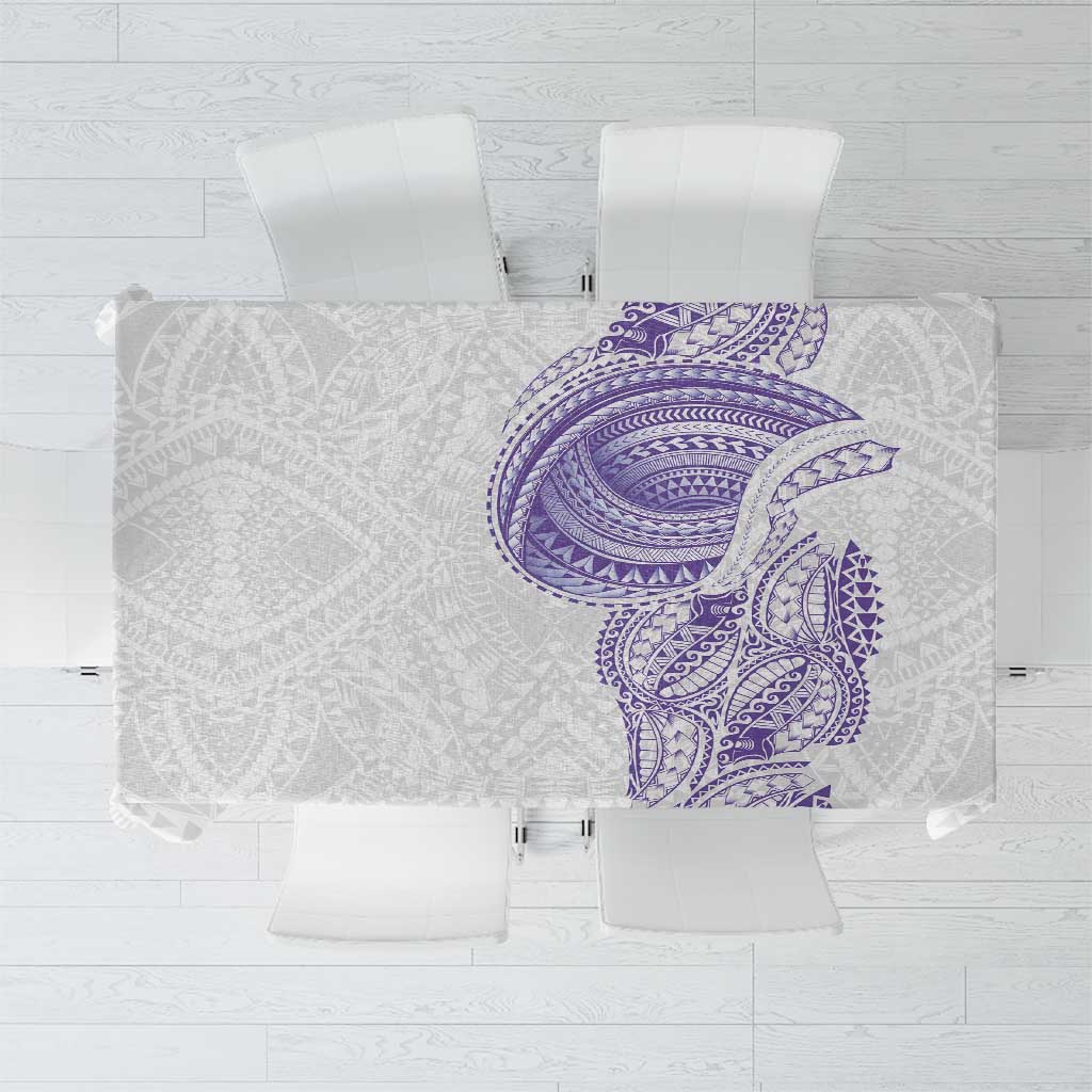 Traditional Polynesian Art Tattoos Tablecloth Purple Color - Polynesian Pride