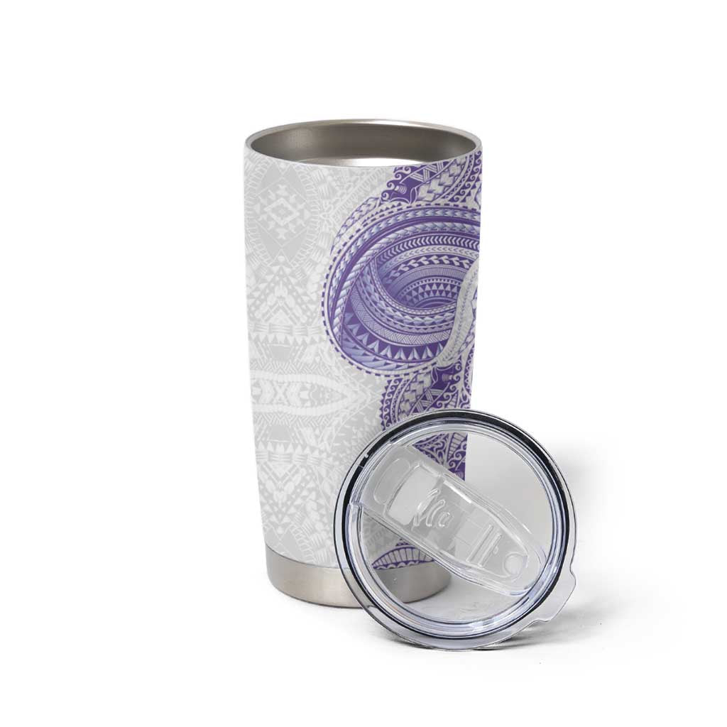 Traditional Polynesian Art Tattoos Tumbler Cup Purple Color - Polynesian Pride