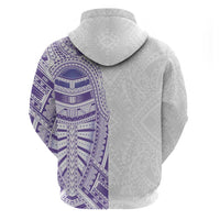 Traditional Polynesian Art Tattoos Zip Hoodie Purple Color - Polynesian Pride