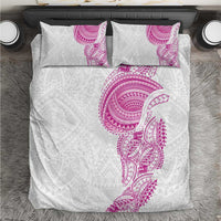 Traditional Polynesian Art Tattoos Bedding Set Pink Color - Polynesian Pride