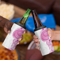 Traditional Polynesian Art Tattoos 4 in 1 Can Cooler Tumbler Pink Color - Polynesian Pride