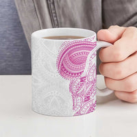 Traditional Polynesian Art Tattoos Ceramic Mug Pink Color - Polynesian Pride