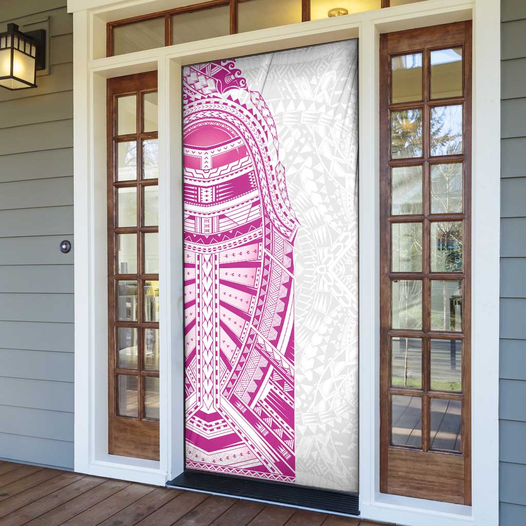 Traditional Polynesian Art Tattoos Door Cover Pink Color - Polynesian Pride