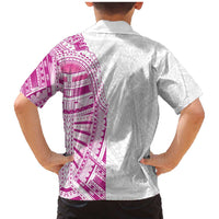 Traditional Polynesian Art Tattoos Family Matching Mermaid Dress and Hawaiian Shirt Pink Color LT03 - Polynesian Pride
