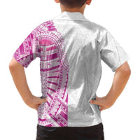 Traditional Polynesian Art Tattoos Family Matching Puletasi and Hawaiian Shirt Pink Color LT03 - Polynesian Pride