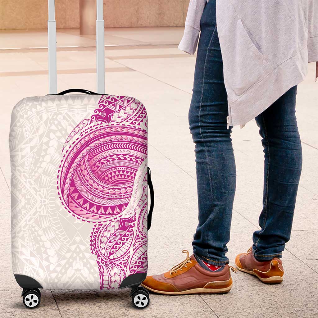 Traditional Polynesian Art Tattoos Luggage Cover Pink Color - Polynesian Pride