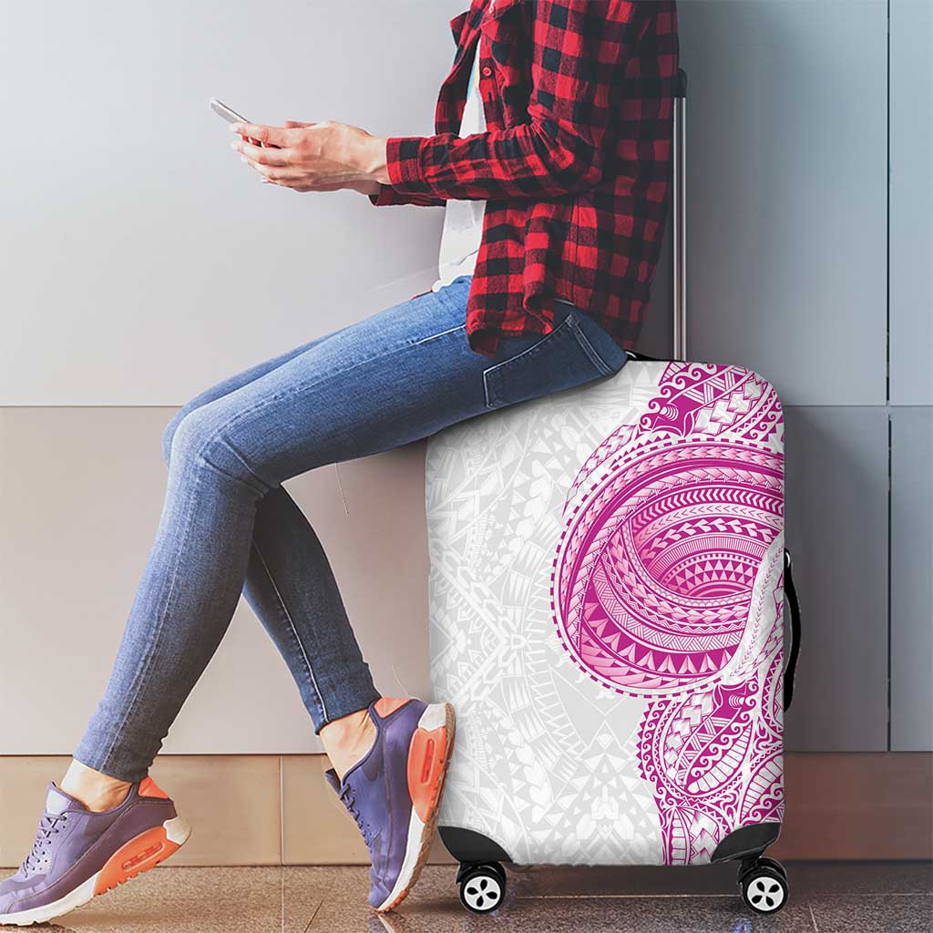 Traditional Polynesian Art Tattoos Luggage Cover Pink Color - Polynesian Pride