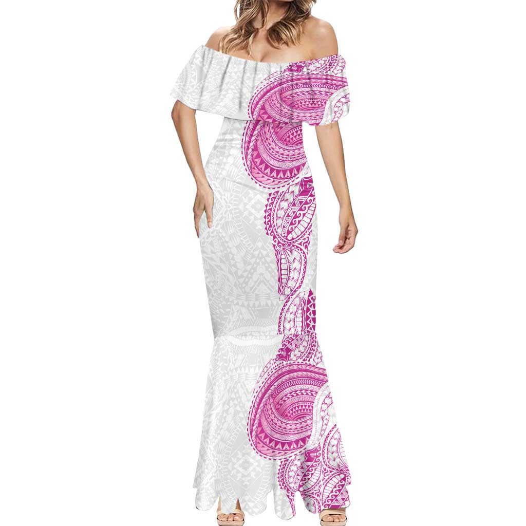 Traditional Polynesian Art Tattoos Mermaid Dress Pink Color - Polynesian Pride
