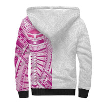 Traditional Polynesian Art Tattoos Sherpa Hoodie Pink Color - Polynesian Pride