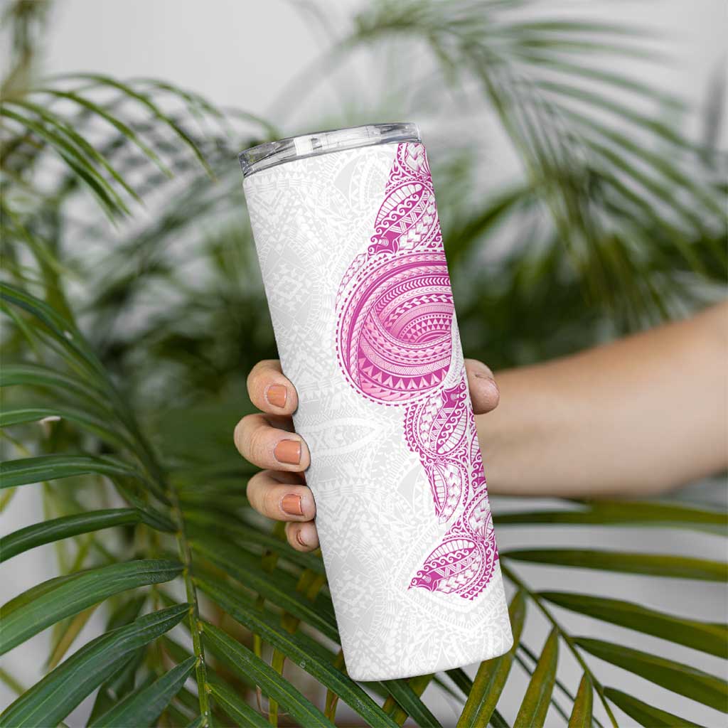 Traditional Polynesian Art Tattoos Skinny Tumbler Pink Color - Polynesian Pride