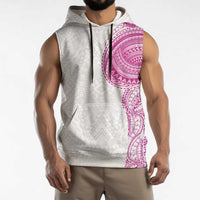 Traditional Polynesian Art Tattoos Sleeveless Hoodie Pink Color LT03 - Polynesian Pride