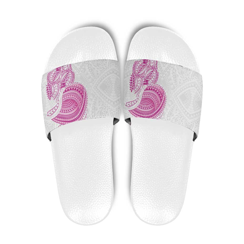 Traditional Polynesian Art Tattoos Slide Sandals Pink Color - Polynesian Pride