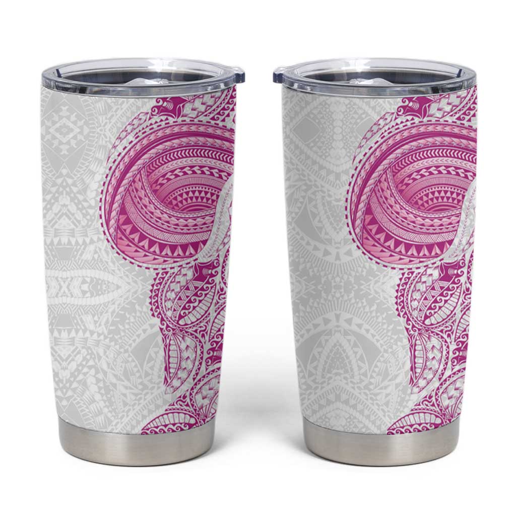 Traditional Polynesian Art Tattoos Tumbler Cup Pink Color - Polynesian Pride