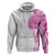 Traditional Polynesian Art Tattoos Zip Hoodie Pink Color - Polynesian Pride