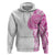 Traditional Polynesian Art Tattoos Zip Hoodie Pink Color - Polynesian Pride