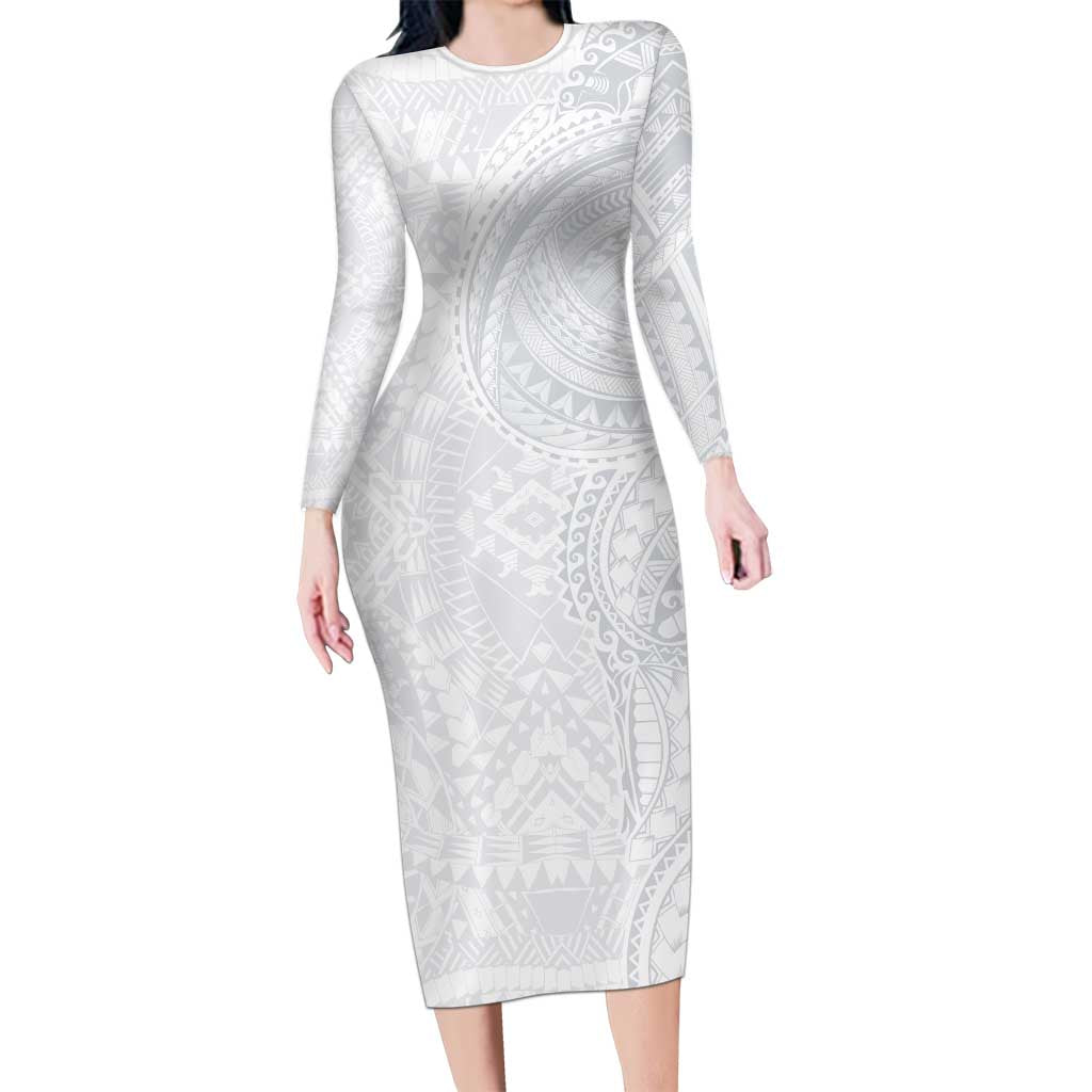 Lotu Tamaiti Family Matching Long Sleeve Bodycon Dress and Hawaiian Shirt Traditional Samoan Art Tattoos - Polynesian Pride