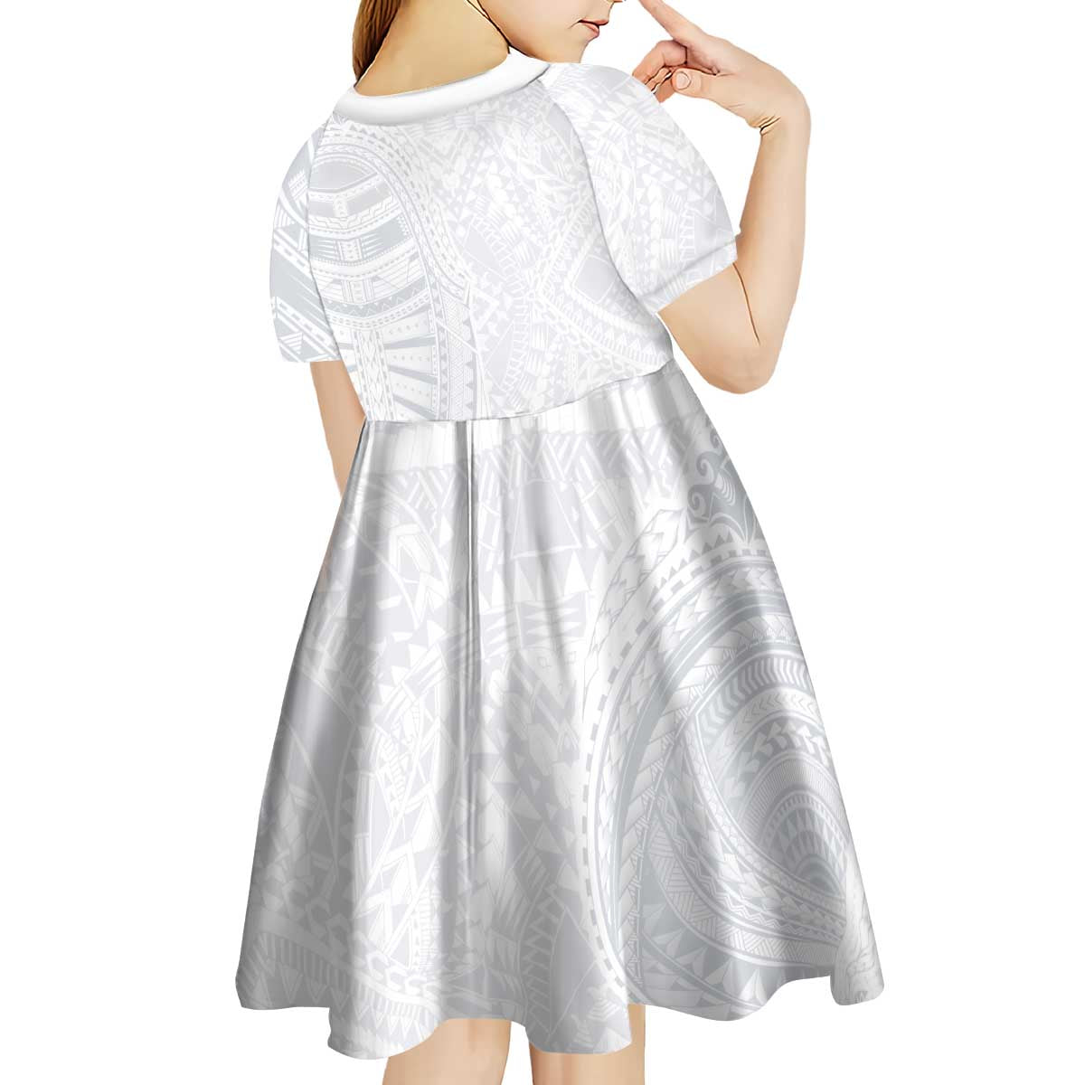 Lotu Tamaiti Kid Short Sleeve Dress Traditional Samoan Art Tattoos - Polynesian Pride