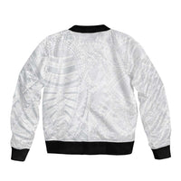 Lotu Tamaiti Sleeve Zip Bomber Jacket Traditional Samoan Art Tattoos - Polynesian Pride